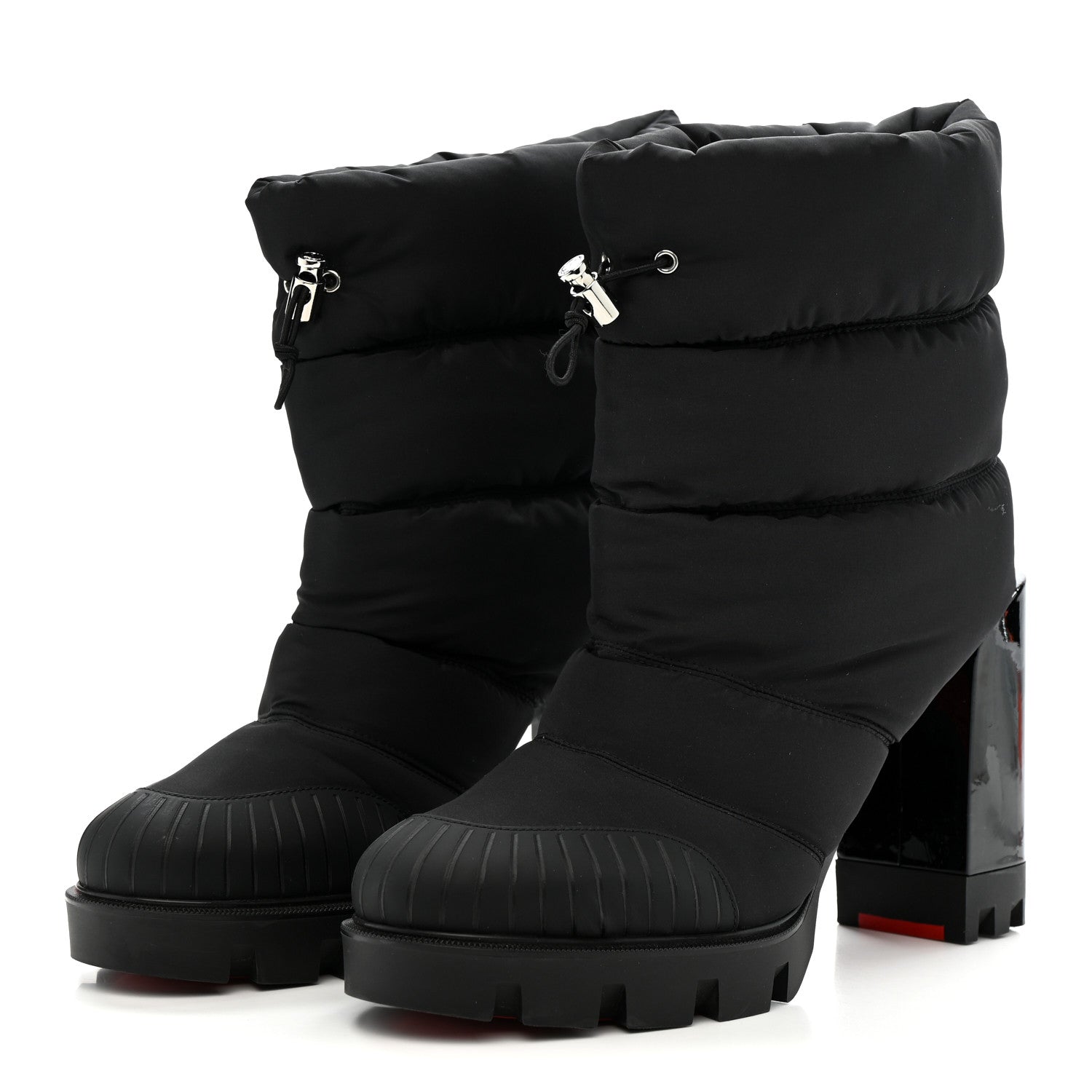 Christian Louboutin Fabric Oriona Lug 100 Boots 40.5 Black 4 of 8