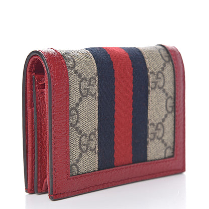 Gucci GG Supreme Monogram Queen Margaret Card Case Red 3 of 8
