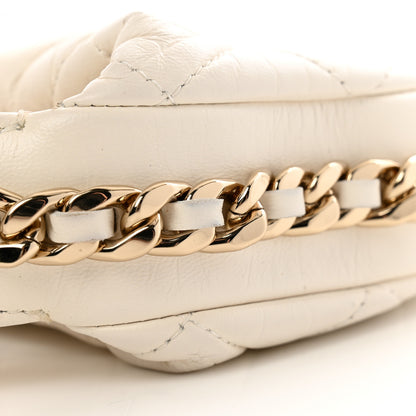 Chanel Lambskin Quilted Chain Around Pouch Hobo White 12 of 13