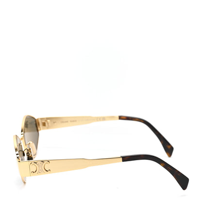 Celine Metal Triomphe 02 Sunglasses CL40254U Gold Green 3 of 6