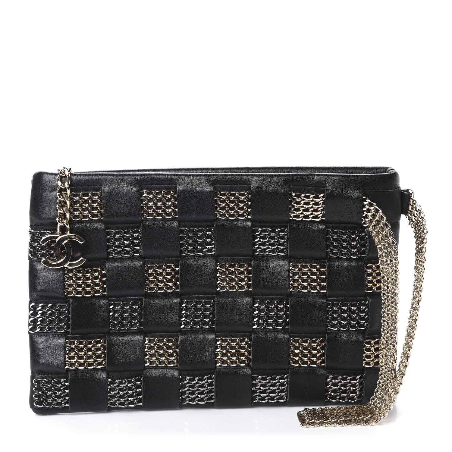 Chanel Lambskin Chain Wristlet Black 1 of 7