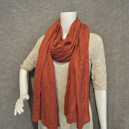 Hermes Cotton Silk Chain dAncre Shawl Tomatte Unisex 3 of 4