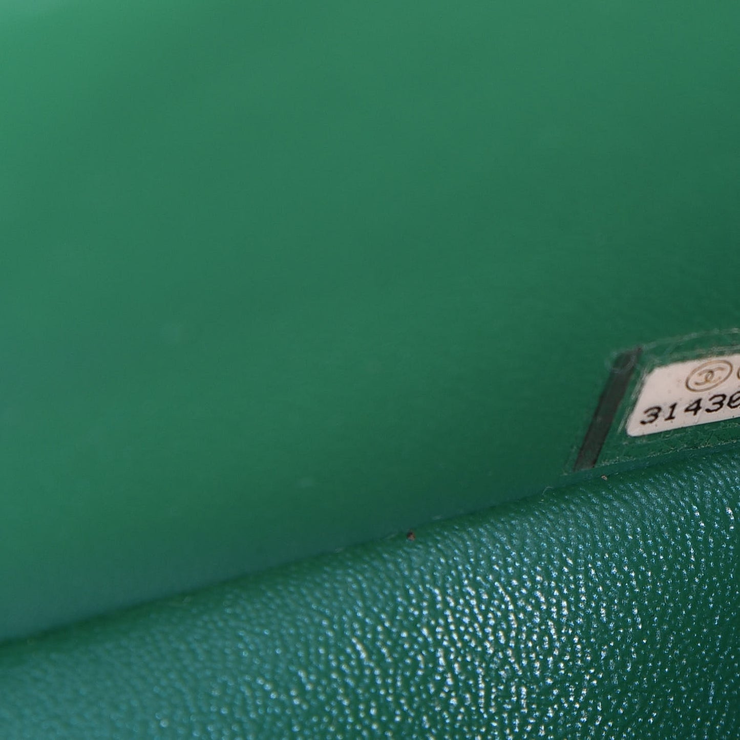 Iridescent Lambskin Quilted Mini Top Handle Rectangular Flap Green