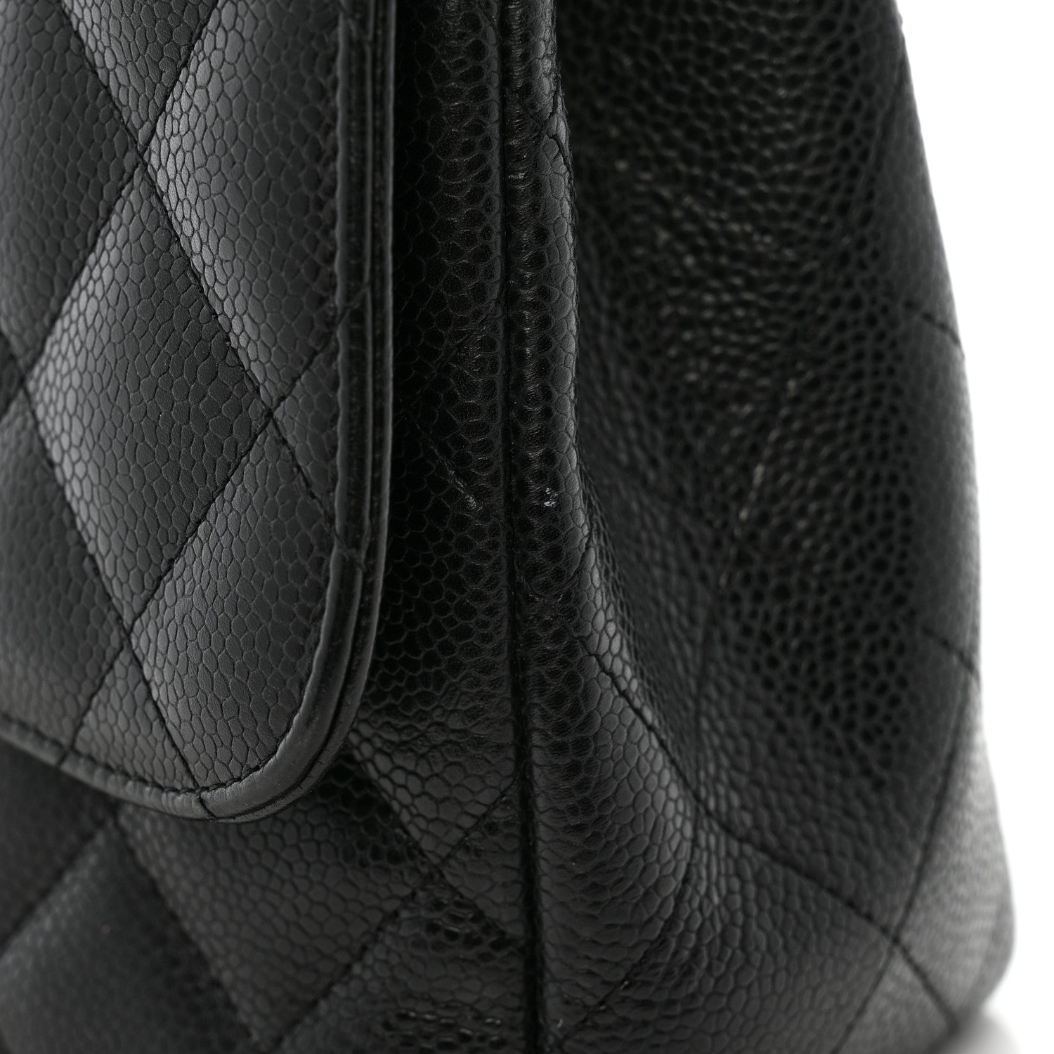 Chanel Caviar Quilted Jumbo Double Flap Black 12 of 15