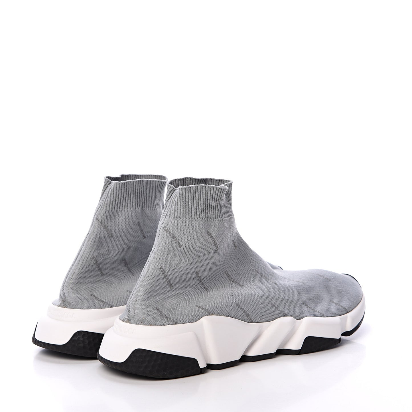 Neoprene Knit Allover Logo Mens Speed Sneakers 42 Grey