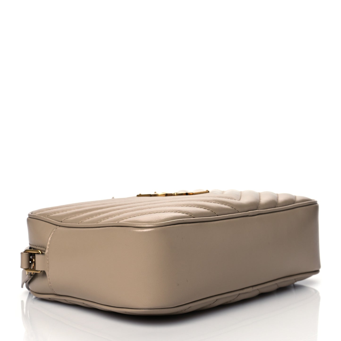 Calfskin Matelasse Monogram Lou Camera Bag Dark Beige