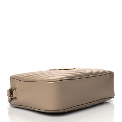 Saint Laurent Calfskin Matelasse Monogram Lou Camera Bag Dark Beige 4 of 9