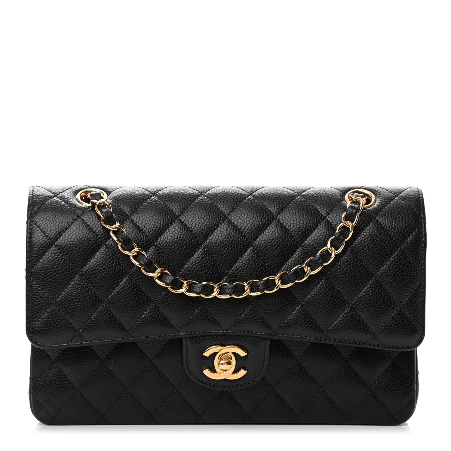 Chanel Caviar Quilted Medium Double Flap Black 1 of 14