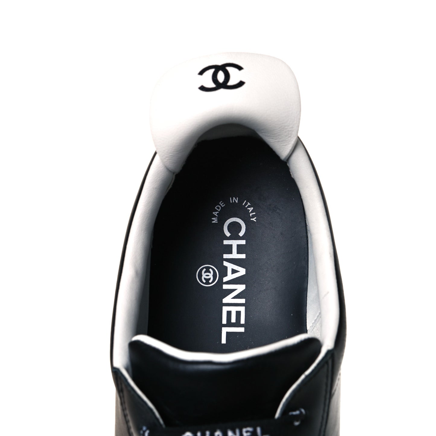 Calfskin CC Womens Sneakers 43 Black