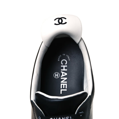 Chanel Calfskin CC Womens Sneakers 43 Black 7 of 8