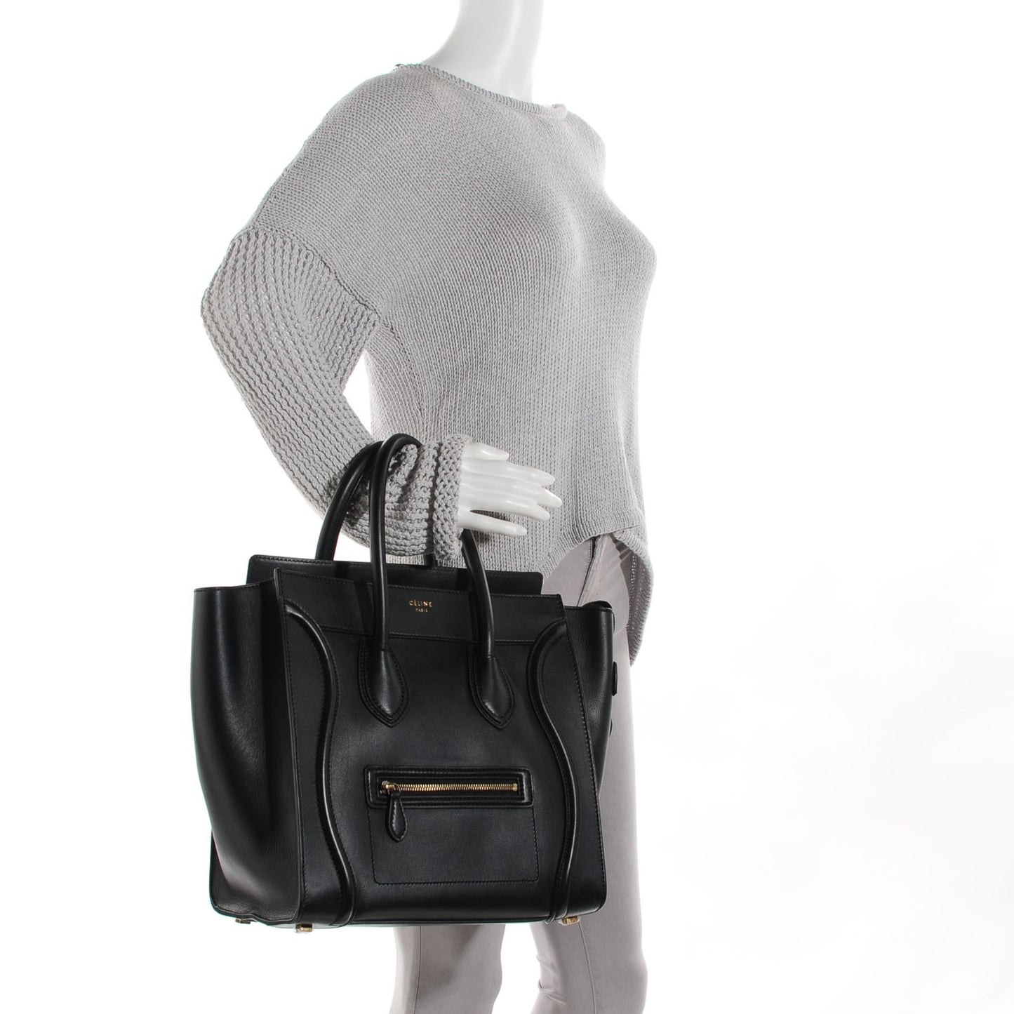 Smooth Calfskin Mini Luggage Black