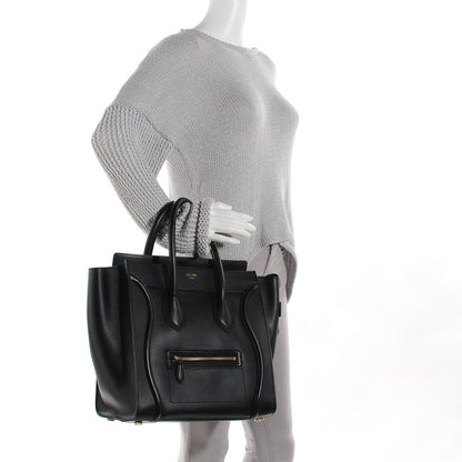 Celine Smooth Calfskin Mini Luggage Black 2 of 8