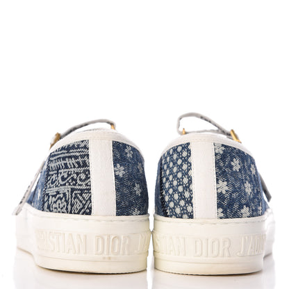 Christian Dior Denim Patchwork Walk'n Dior Low Top Sneakers 36.5 Blue 5 of 10