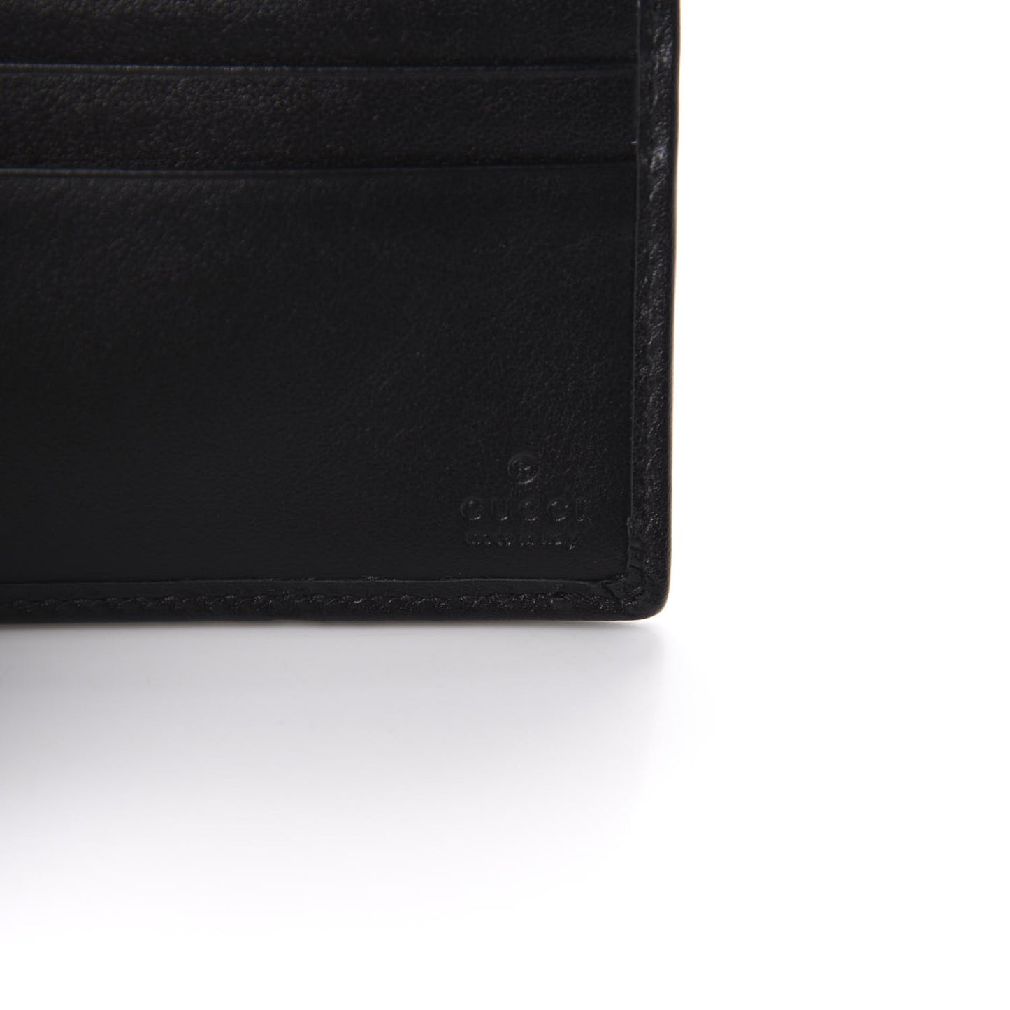 Calfskin G Rhombus Quilted Bi-Fold Wallet Black