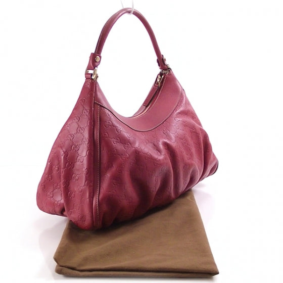 Guccissima Horsebit Hobo Red