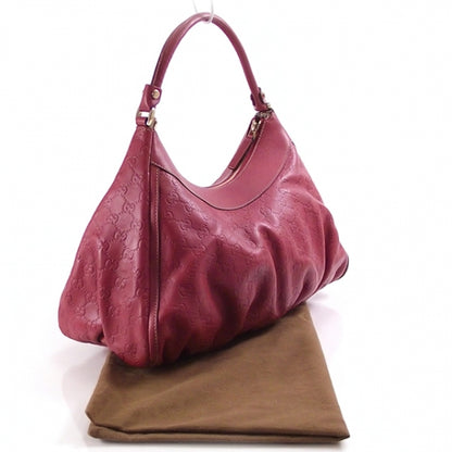 Gucci Guccissima Horsebit Hobo Red 3 of 13