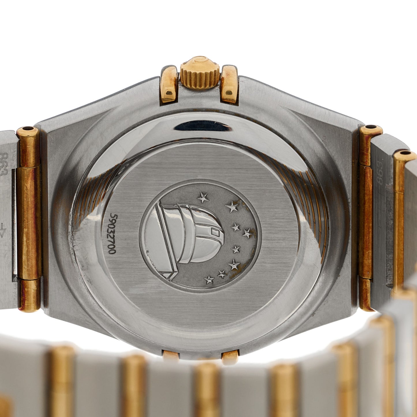 Stainless Steel 18K Yellow Gold Diamond 27mm Constellation Quartz Watch Champagne 1292.15.00
