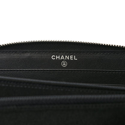 Chanel Caviar Quilted Incognito Large Gusset Zip Around Wallet Black 6 of 8