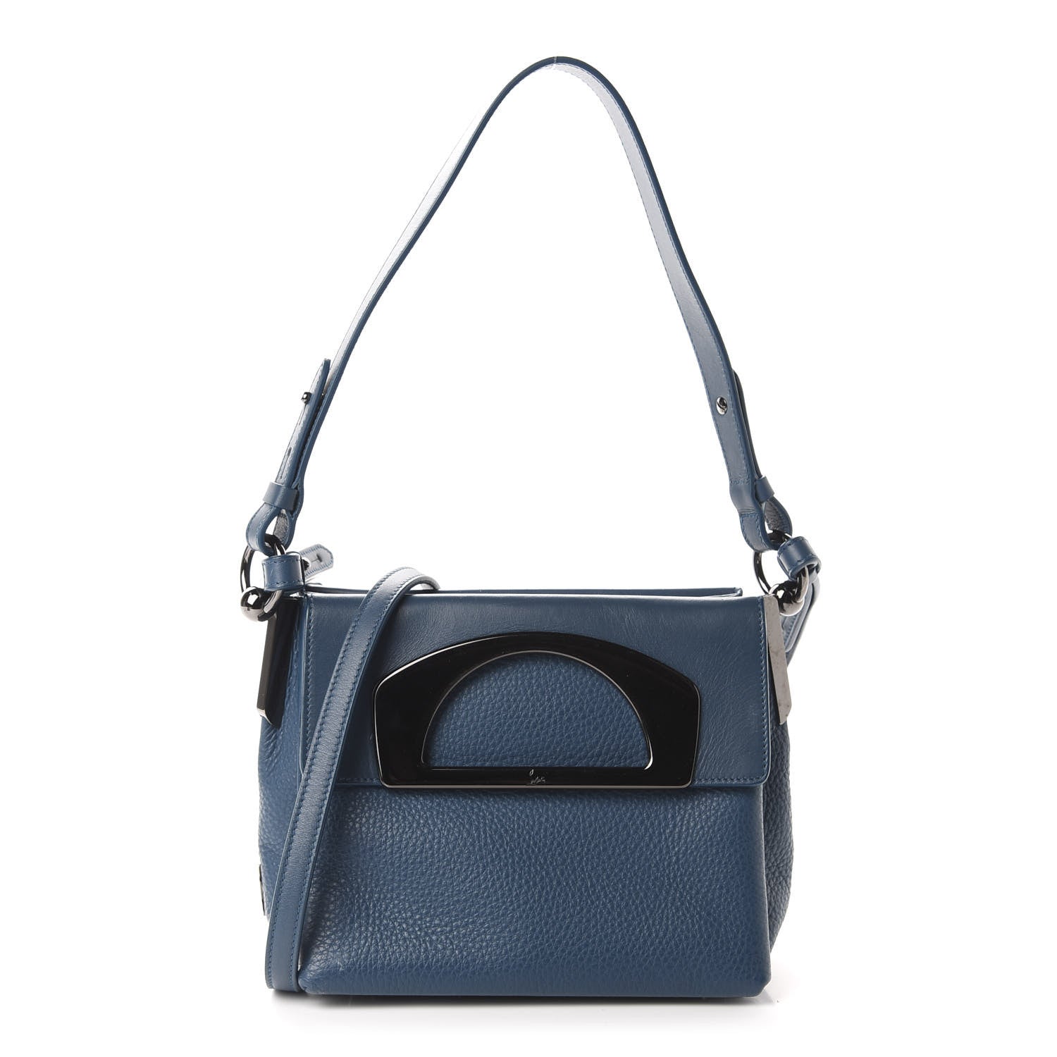 Christian Louboutin Grained Calfskin Passage Messenger Blue 1 of 14