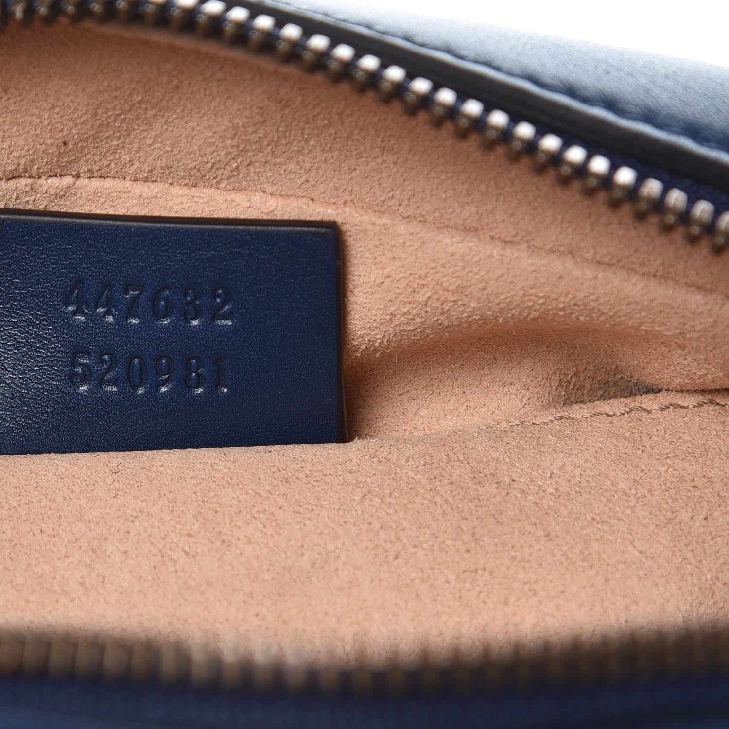 Gucci Calfskin Matelasse GucciGhost Small GG Marmont Chain Shoulder Bag Blue Agata Hibiscus Red 8 of 8