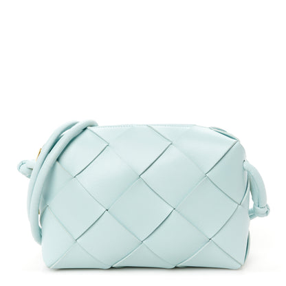 Bottega Veneta Lambskin Maxi Intrecciato Small Cassette Camera Bag Teal Washed 2 of 17