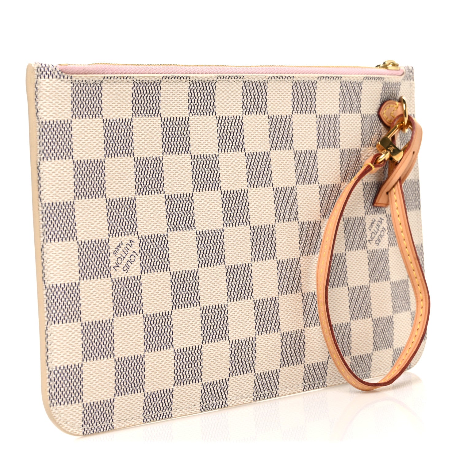 Louis Vuitton Damier Azur Neverfull MM GM Pochette Rose Ballerine 3 of 8