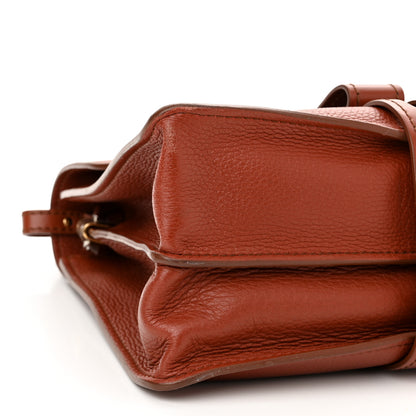 Chloe Shiny Grained Calfskin Medium Aby Day Shoulder Bag Sepia Brown 8 of 10
