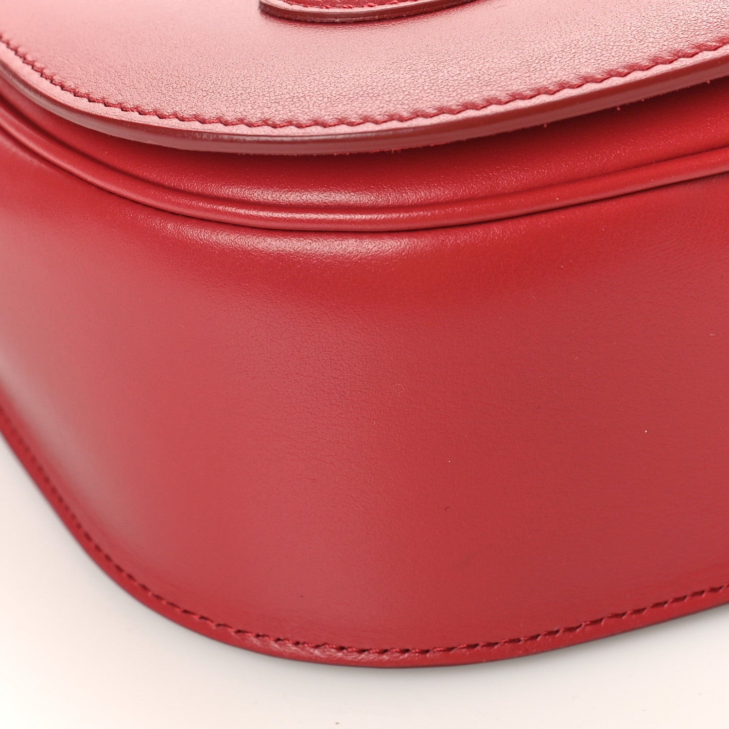 Celine Smooth Calfskin Cuir Triomphe Folco Crossbody Bag Lipstick 7 of 8
