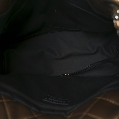 Chanel Metallic Caviar Quilted Large Timeless CC Soft Tote Bronze 5 of 10