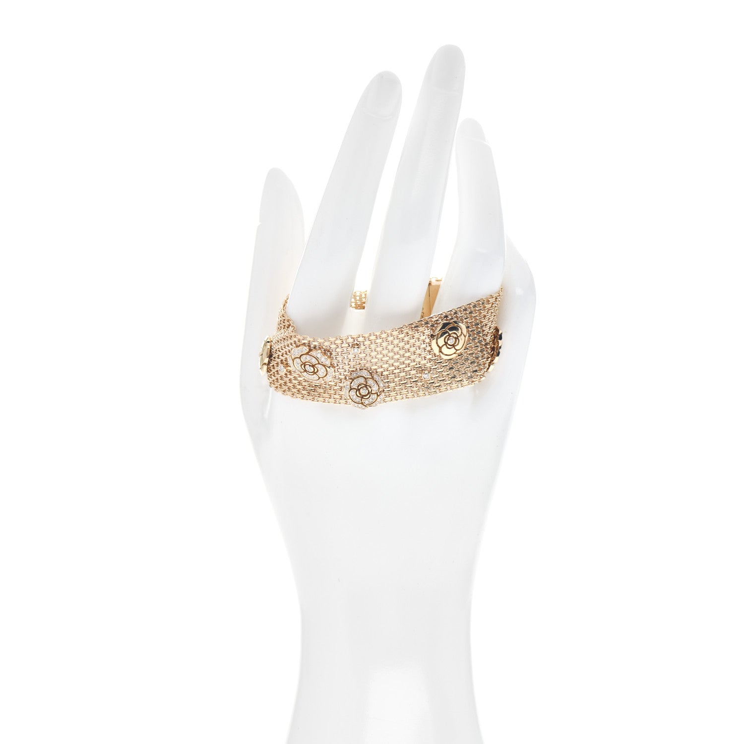 Chanel 18K Yellow Gold Diamond Impression de Camelia Bracelet 2 of 5