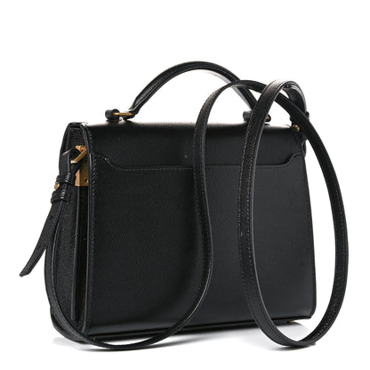 Saint Laurent Grain de Poudre Mini Classic Monogram Cassandra Top Handle Black 3 of 16