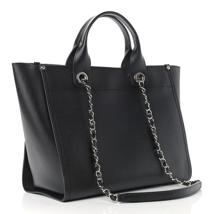 Chanel Caviar Small Studded Deauville Tote Black 3 of 9