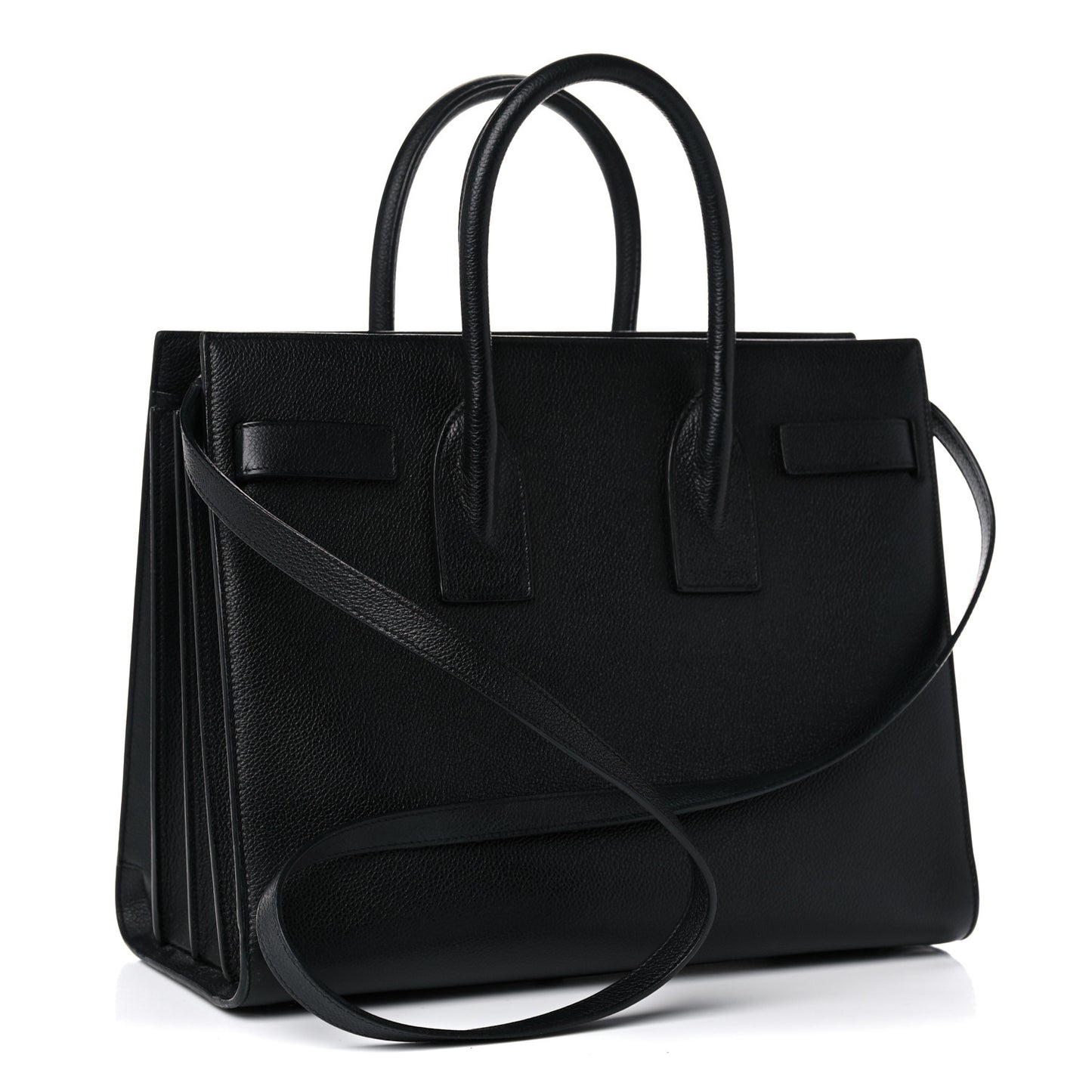 Grained Calfskin Small Sac De Jour Black