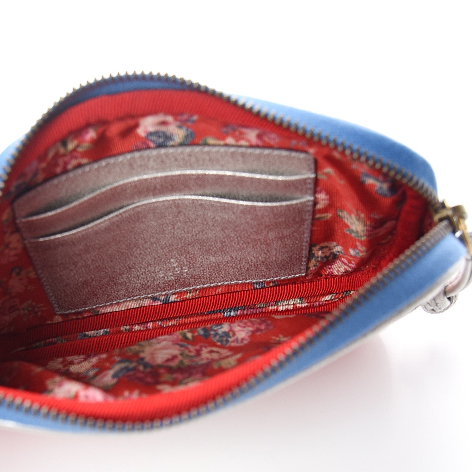 Gucci Laminated Nappa Trapuntata Zumi iPhone Case Rosso Marine Argento 4 of 7