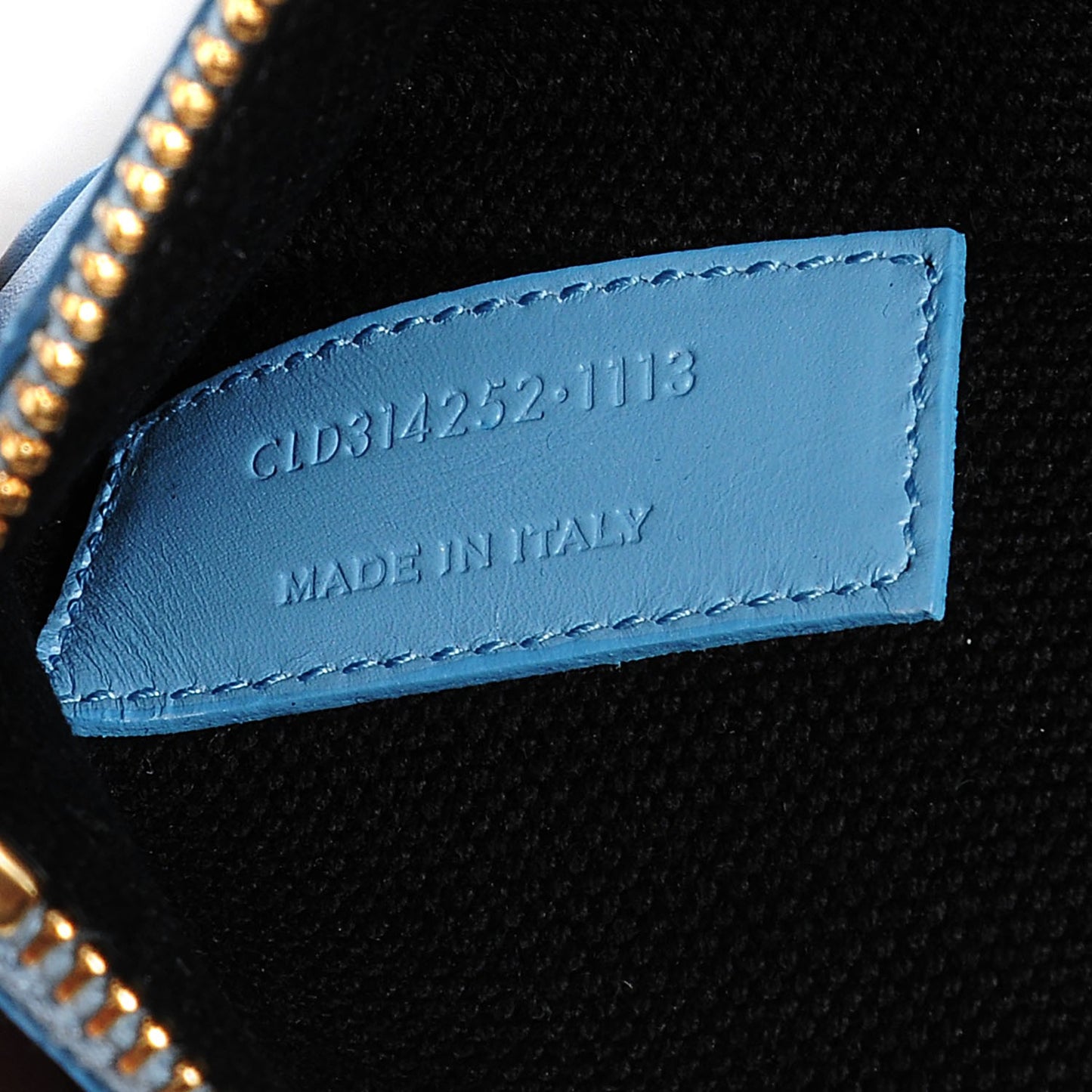 Leather Reversible East West Shopper Tote Sky Blue