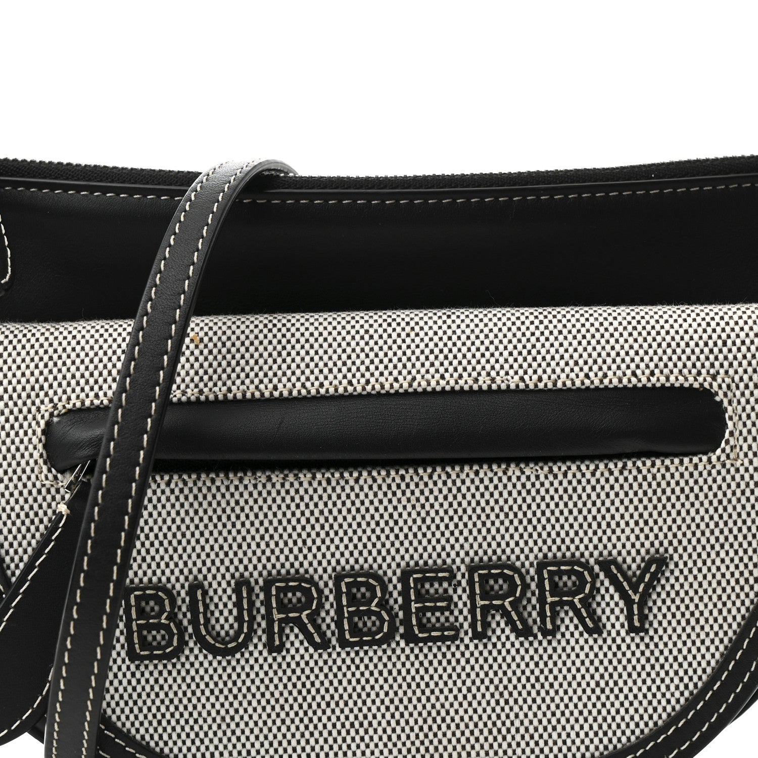 Burberry Canvas Horseferry Print Double Olympia Shoulder Bag Black 8 of 10