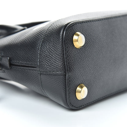 Balenciaga Signature Grained Calfskin XXS Ville Top Handle Bag Black White 9 of 13
