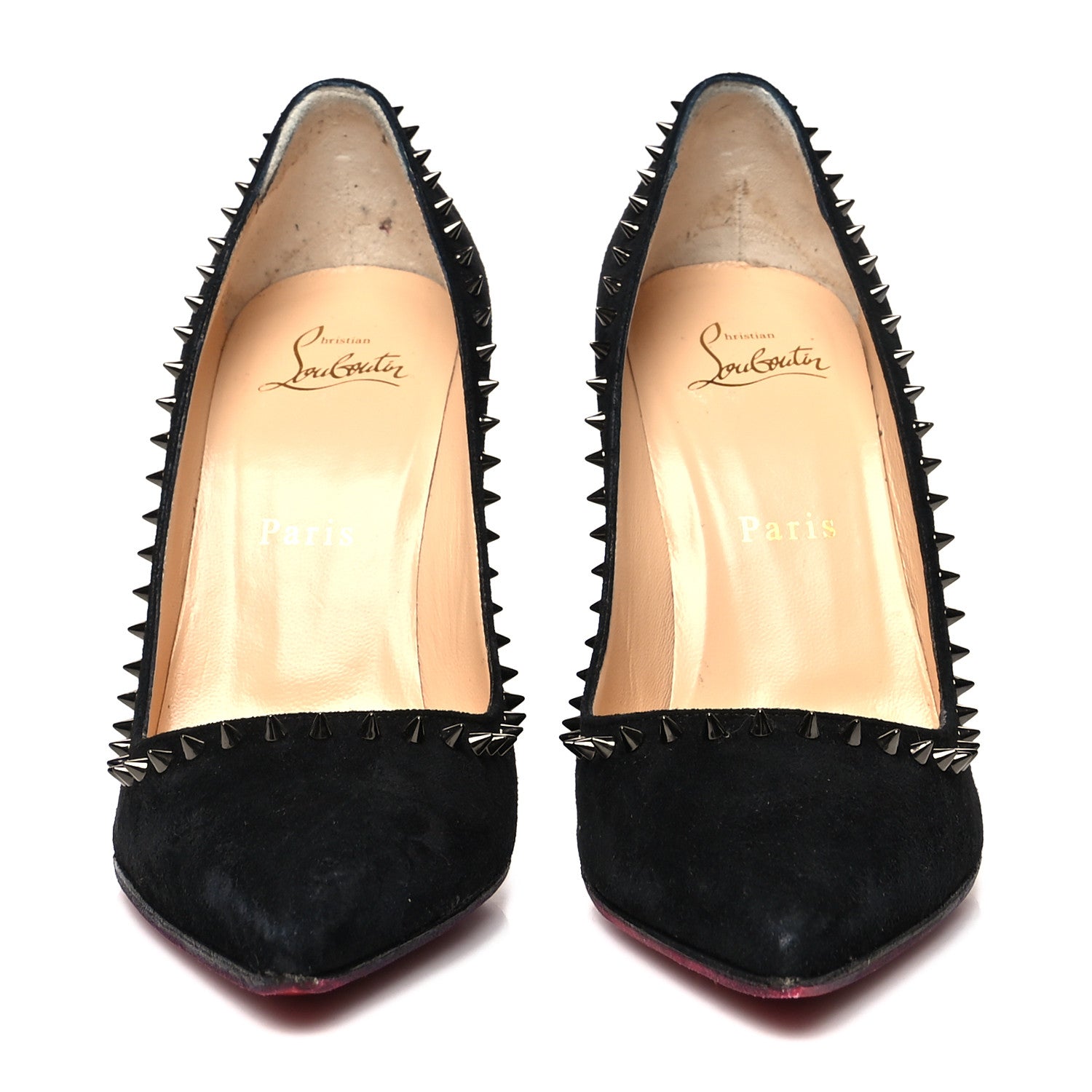 Christian Louboutin Veau Velours Anjalina 100 Pumps 37 Black 2 of 10
