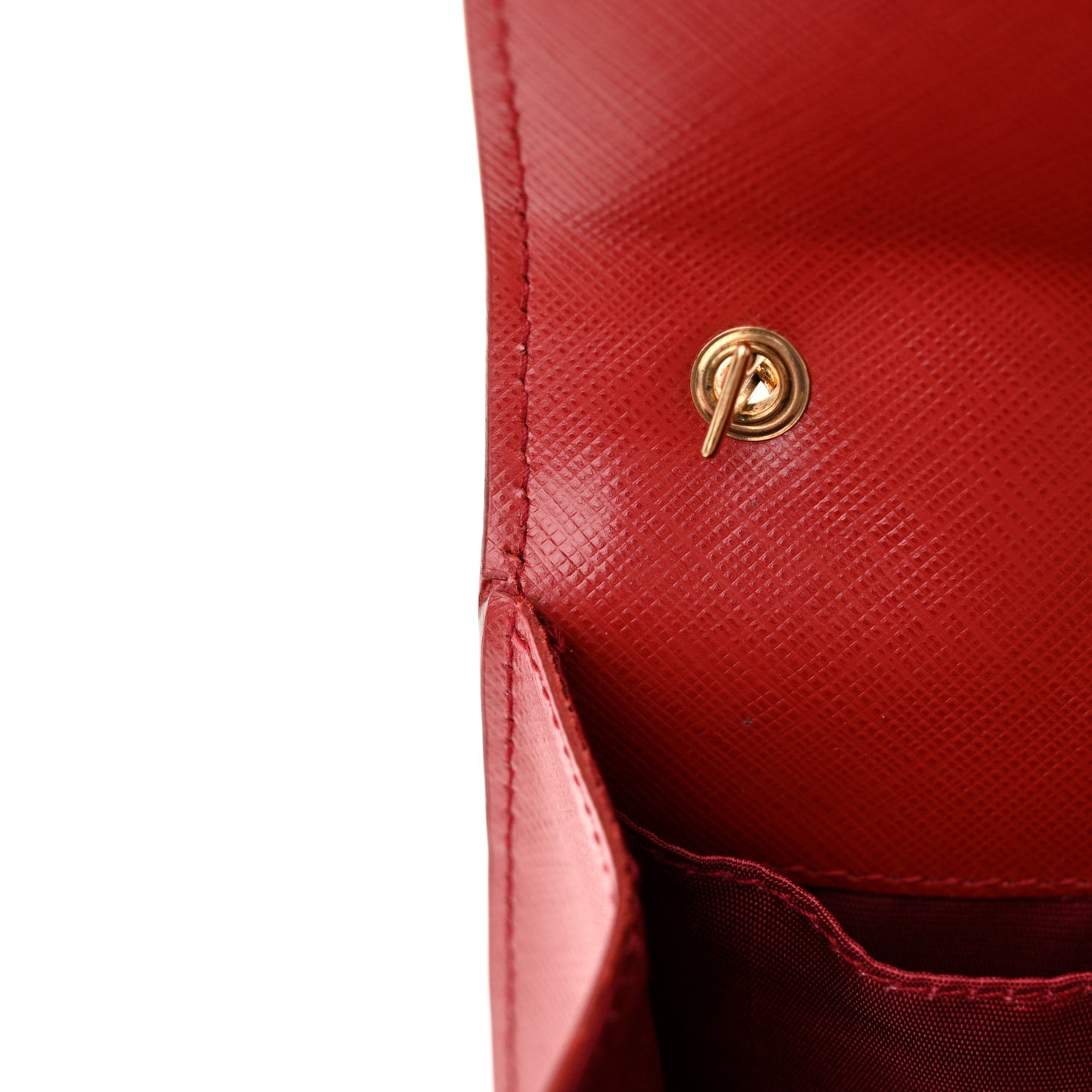 Hammered Calfskin Mini Miss Vara Bow Chain Bag Rosso