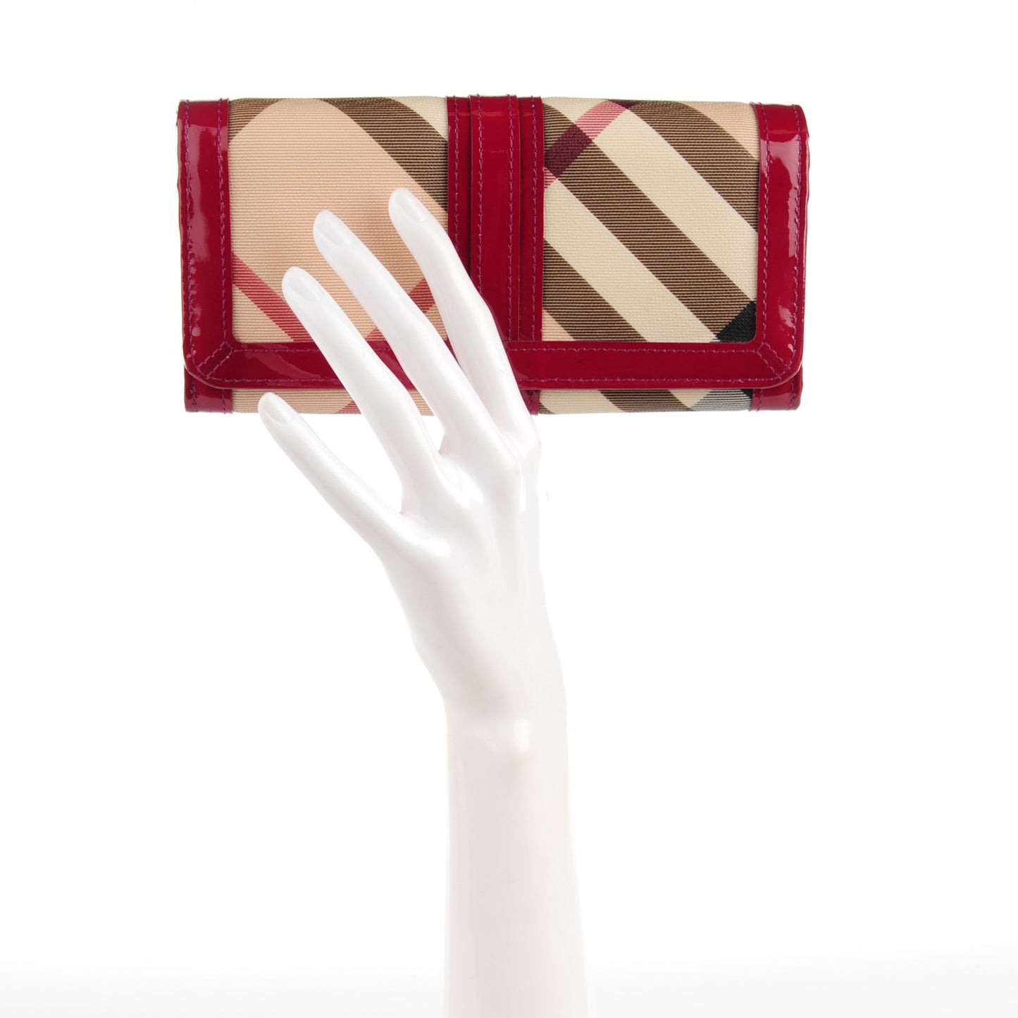 Supernova Check Penrose Continental Wallet Berry