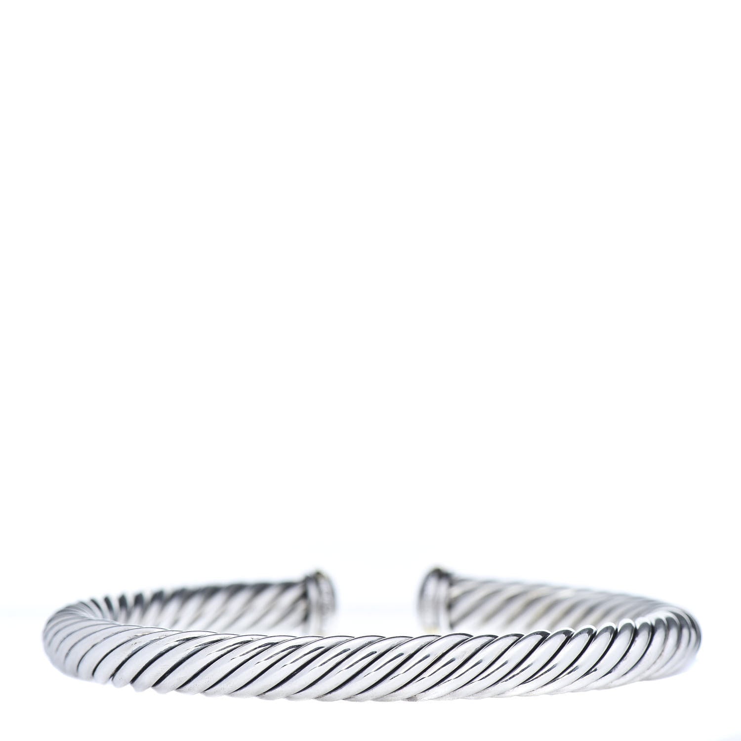 David Yurman Sterling Silver 18K Yellow Gold 7mm Cablespira Bracelet 3 of 5