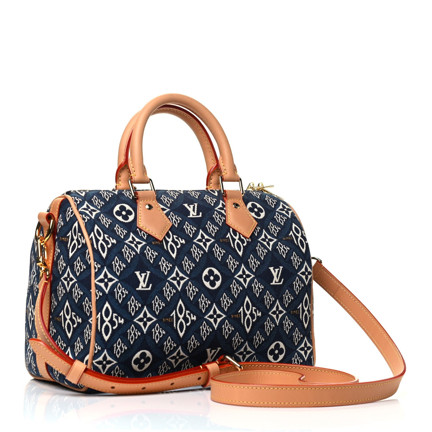 Louis Vuitton Jacquard Since 1854 Speedy Bandouliere 25 Blue 2 of 4