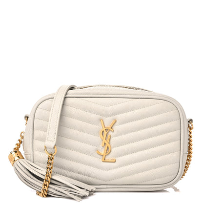 Saint Laurent Grain De Poudre Matelasse Monogram Mini Lou Camera Bag Blanc Vintage 1 of 15