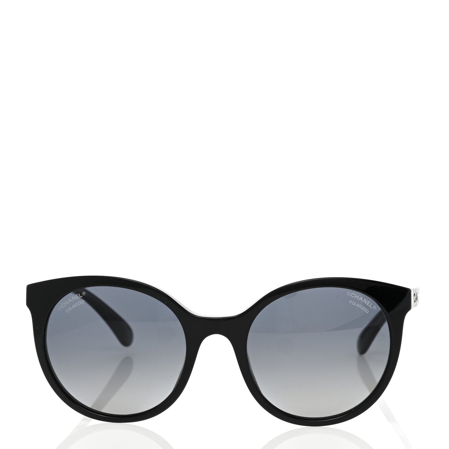 Acetate Metal Polarized Pantos Sunglasses 5440-A Black