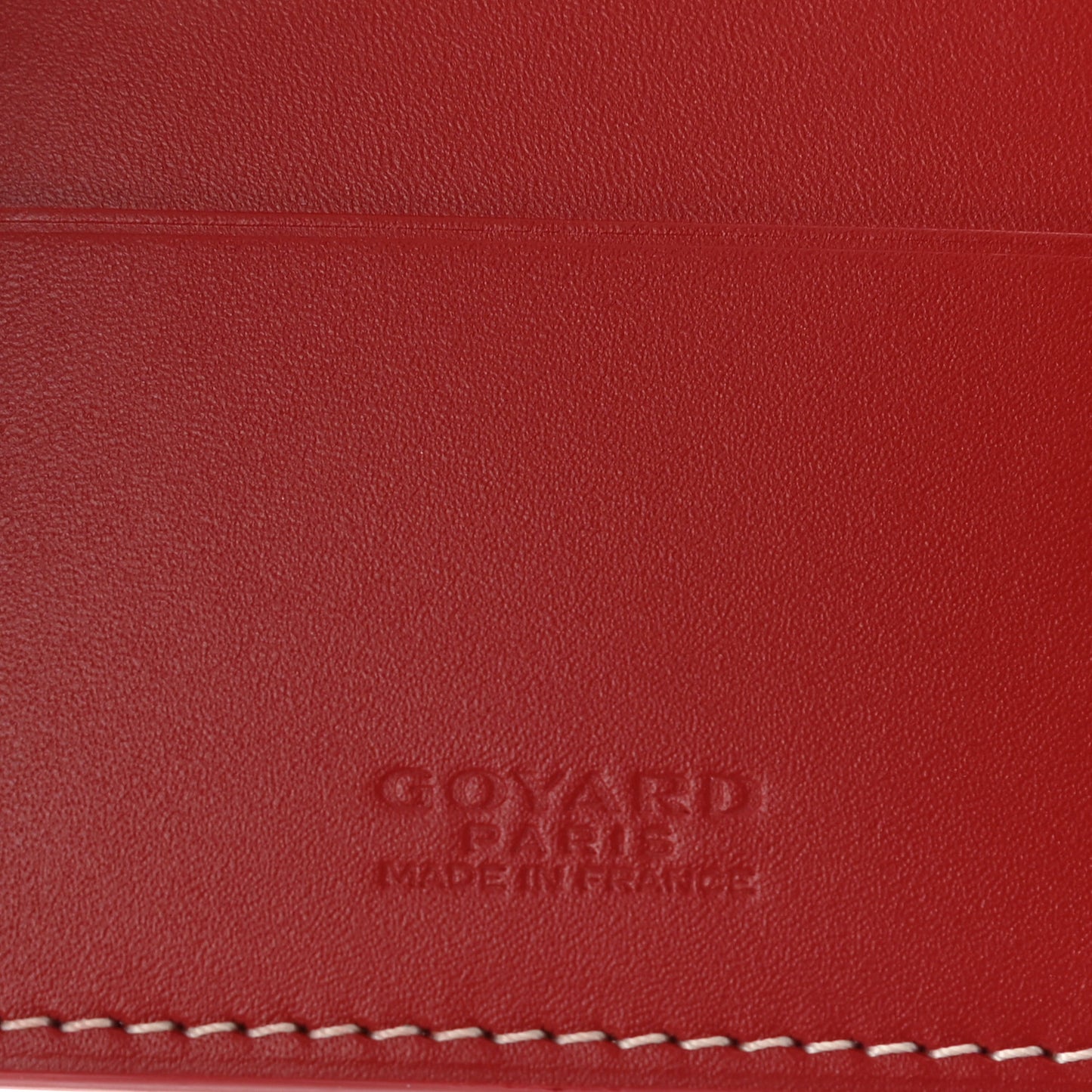 Goyardine Passport Wallet Red