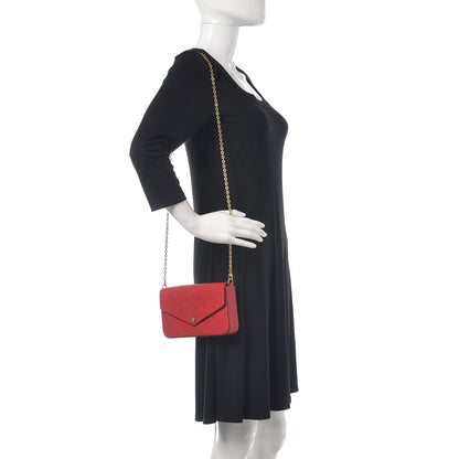 Louis Vuitton Empreinte Pochette Felicie Chain Wallet Scarlet 2 of 12