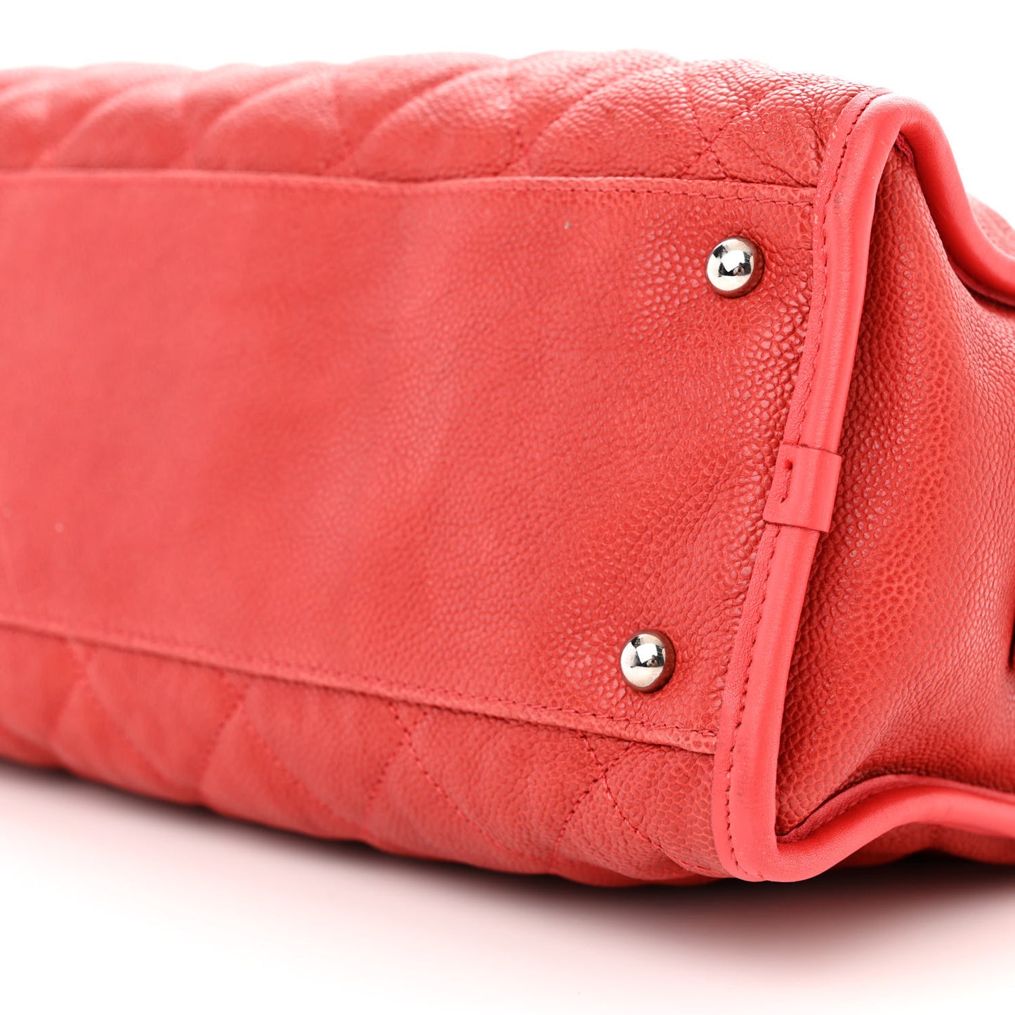 Caviar Quilted French Riviera Tote Red