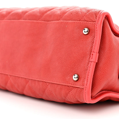 Chanel Caviar Quilted French Riviera Tote Red 9 of 13