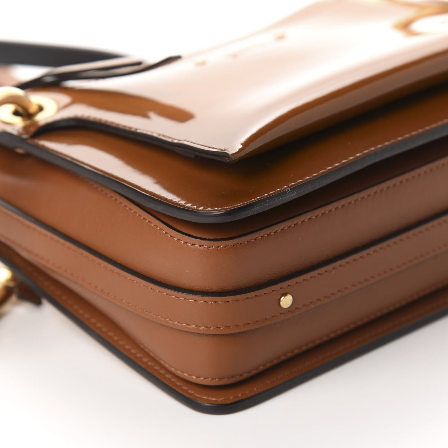 Patent Small Roy Bag Caramel