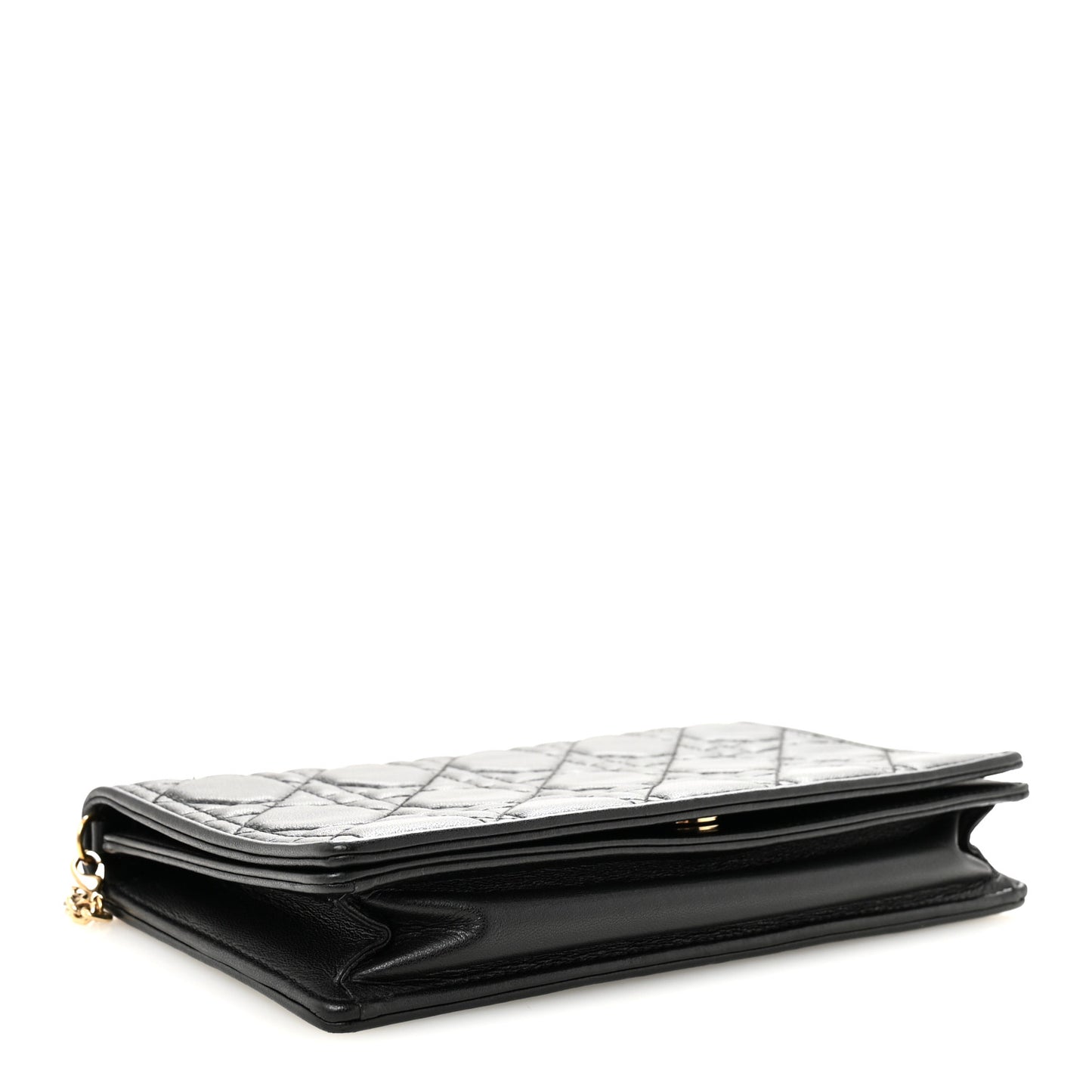 Lambskin Cannage Lady Dior Pouch Black